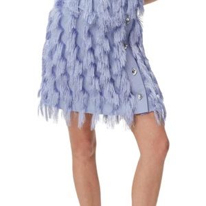 Ganni lilac fringe mini skirt - NWT